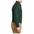 thumbnail image 3 of Yellow Rooster Men's Silk Touch Long Sleeve Polo T-Shirts Dark Green 4XL, 3 of 6