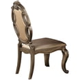 thumbnail image 1 of ACME Ragenardus Faux Leather Dining Side Chair in Champagne Oak Set of 2, 1 of 3