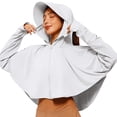thumbnail image 5 of Women's UPF Sun Protection Cooling Windbreaker Hooded Cape Shrug Jacket for Outdoor Cycling Driving, 5 of 5