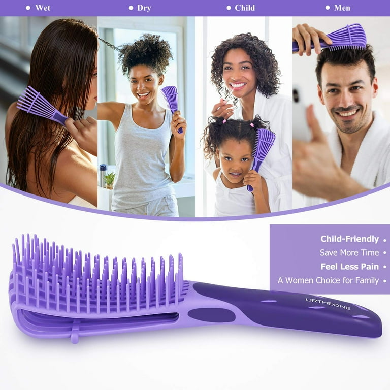 URTHEONE Detangle Hair Brush Comb Set for All Hair Types with