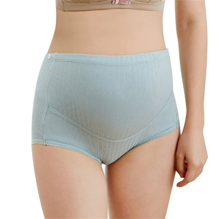 Bnwani Women Underwear Cotton Briefs For Women Flash Deals Adjustable High Waist Maternity Panty Green 4XL