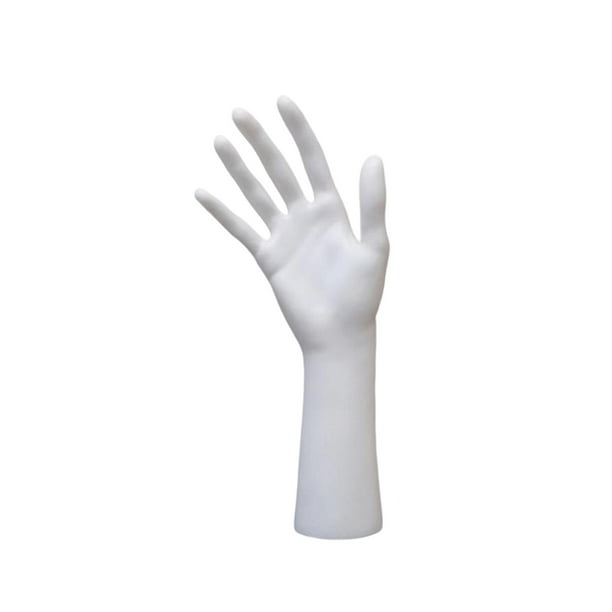 Organizador de exhibición de joyas con forma de mano de maniquí, soporte de brazo largo, maniquí de mano para Blanco