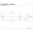 thumbnail image 3 of Kingston Brass BA556318C Royale 18 in. Dual Towel Bar- Chrome, 3 of 3