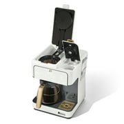 Beautiful by Drew Barrymore Multi-Brew 12-Cup Programmable Drip & Single-Serve Coffee Maker, White Icing
