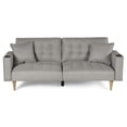 thumbnail image 2 of Sofá Cama Makora Maxim Gris Claro Lino 3 Posiciones con Soft Foam Reclinable, 2 of 10
