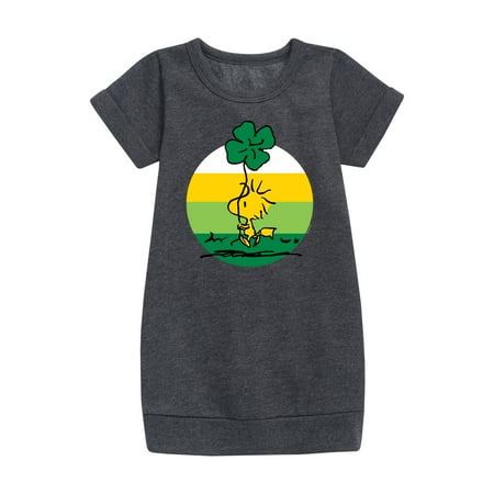 

Peanuts - Woodstock Shamrock - Toddler And Youth Girls Fleece Dress