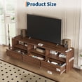 thumbnail image 6 of Roromall 70 inch Modern TV Stand for TVs up to 85", Mid Century Entertainment Center with Storage Drawer, Open Shelves, Wood Media Console for Living Room and Bedroom, 6 of 7