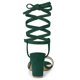 thumbnail image 4 of Sandalias de tacón Grueso con Cordón Arriba Allegra K Verde 36, 4 of 7