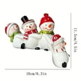thumbnail image 3 of Bfogop Christmas Snowman Figurines Table Top Decor, Mini 6.3" Resin Sitting Laying & Standing Tabletop Decor for Home Desk Shelf Fireplace Mantle Winter Holiday Party Supplies, 3 of 6