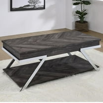 Steve Silver Roma Indoor Lift-Top Wood and Laminate Coffee Table, Dark Gray