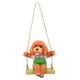 thumbnail image 1 of Estatua de resina con forma de columpio para colgar en el jardín, diseño de perro de peluche, color marrón, 1 of 14