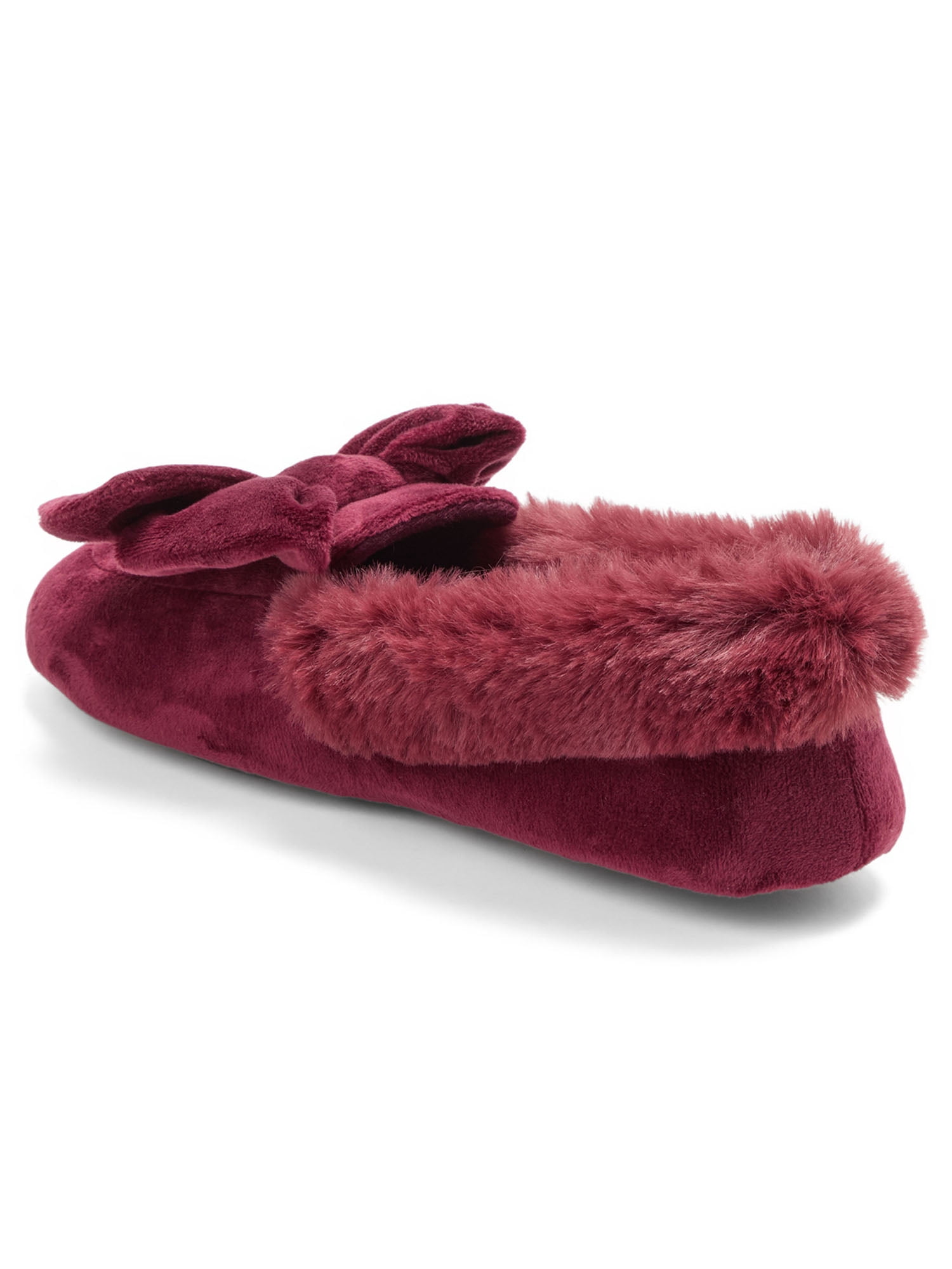 Dearfoams Cozy Comfort Women's Bow Moccasin Slippers