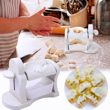 

Walmart Deals LuClweCeDumpling Mould Dumpling Maker Semi Automatic Machine With Dumpling Storage Box