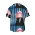 thumbnail image 2 of Vsdgher Dog in Hairdresser Print Men's Wrinkle Free Untucked Cuban Shirt Business Casual Button Down Shirts Short Sleeve Shirt, 2 of 7