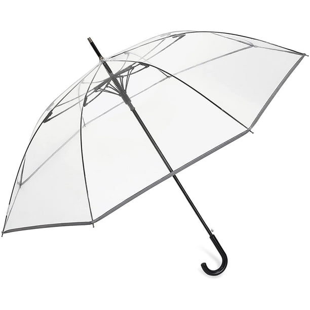Parapluie canne AC avec poignée droite, couleur