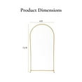 thumbnail image 3 of Huloretions 7.2x4 FT Wedding Backdrop Stand Metal Gold Wedding Arch Backdrop Stand Balloon Arched Frame for Ceremony Birthday Party Graduation Bridal Baby Shower Anniversary Background Decoration, 3 of 8