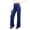 Blue #031, variant on Pull On Dress Pants Women Stretch Tummy Control Wide Leg Yoga Pants High Waisted Work Trousers Business Casual Slacks Blue M