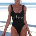 thumbnail image 4 of MDUKONU Women's Tummy Control One Piece Swimsuit Casual Swimsuit Black S, 4 of 5