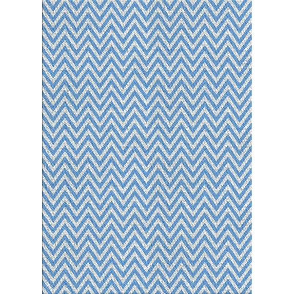 Ahgly Company Indoor Rectangle Patterned Blue Novelty Area Rugs, 2' x 4'