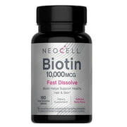 NeoCell Biotin 10000mcg Fast Dissolve Tablets | 180 Berry Flavor Supplement | for Women and Men