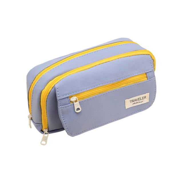 Estuche de gran capacidad para estudiantes | Linda bolsa de algodón para bolígrafos con diseño transparente | Organizador de útiles escolares | Almacenamiento ligero para papelería, cosméticos