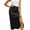 Black, variant on Angala High Waist Wrap Slit Midi Skirt With Tie Waistband And Ruffle Detail Elegant Bodycon Pencil Skirt For Work Casual Outings Beautiful Stylish Women's Skirt