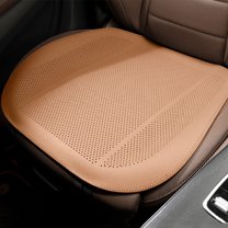 Tunhigl Breathable Car Seat Cushion with Mesh Cover - All-Season Comfort for Driving, Ergonomic Support, and Durable Half Pack Design in Multiple Colors Beige