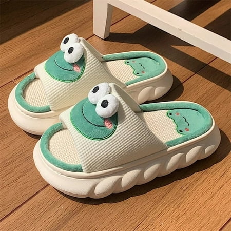 

CoCopeaunt Womens Slippers Summer Four Seasons Indoor Home Sandals and Slippers Cute Cartoon Milk Cow House Slippers Funny Shoes