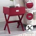 thumbnail image 4 of Convenience Concepts Designs2Go Table d'Appoint Landon en Finition Bois Rouge, 4 of 7
