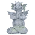 thumbnail image 4 of Small Dinosaur Sculpture Resin Meditated Statue Home Ornament for Garden Tree Courtyard Backyard, 4 of 9