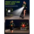 thumbnail image 2 of Luz para correr Acso de 500 lúmenes con chaleco reflectante impermeable, 2 of 7