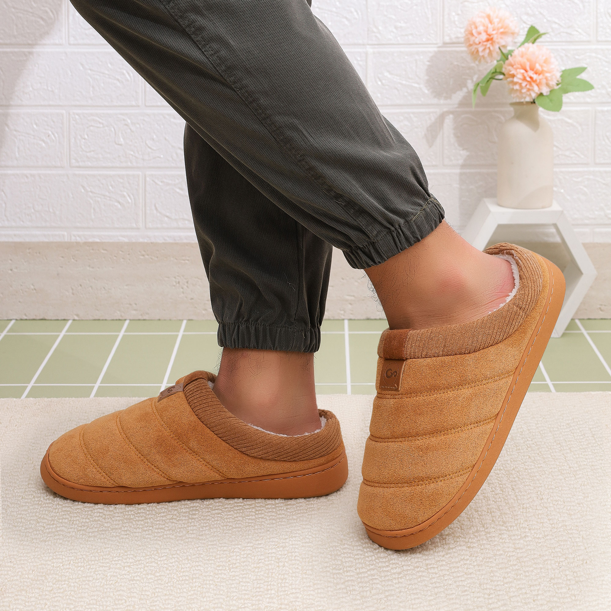 Ecetana Men's Memory Foam Scuff Slippers photo 6
