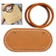 thumbnail image 3 of Juego de asas para bolso de ganchillo con base de cuero, tejido DIY con agujeros. Estilo 1, 3 of 8