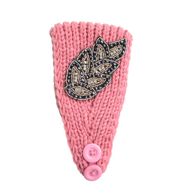 Diademas de ganchillo para invierno Sonducket Piel rosa