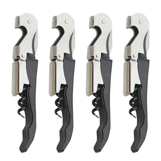 Fiudx Sacacorchos de Camarero, Acero Inoxidable Resistente, Abrebotellas, Cortador de Papel de Aluminio, Diseño Multifuncional, Accesorio de Viaje para Senderismo, Herramienta de Camarero, Tamaño Com