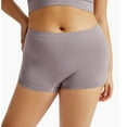thumbnail image 3 of GlTpooo Women's Plus Size Boxer Briefs Cotton Boyshorts Seamless Stretchy High Waisted Panties Underwear Bottom Gray 4XL, 3 of 3