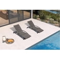 thumbnail image 2 of PURPLE LEAF Patio Chaise Lounge Chair Set of 2 Wicker Tanning Outdoor Pool Adjustable Recliner Chair for Outside Beach Poolside Sunbathing Lounger，Light Gray, 2 of 9