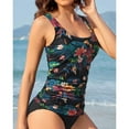 thumbnail image 6 of TOWED22 Tummy Control Tankini Top, Size L, Dark Blue (Women's), 6 of 9