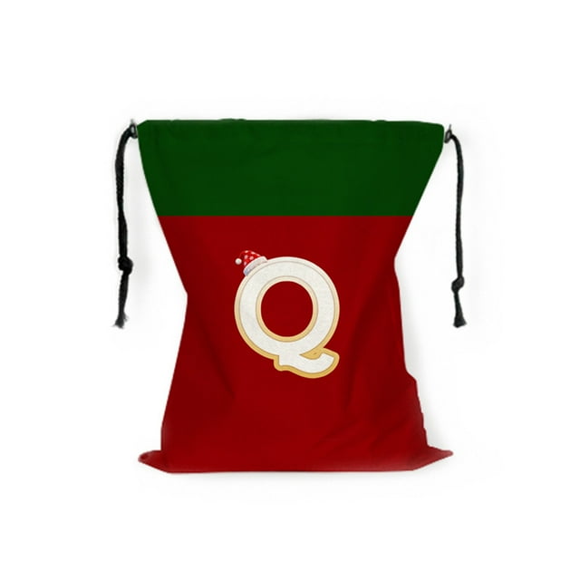 Bolsa de Almacenamiento Del Árbol de Navidad Bolsa de Regalo de Navidad de 26 Cartas 12.2x14.96In Rojo Poliéster con Cordón Bolsas de Regalo de Navidad