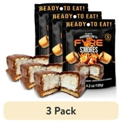 (3 pack) Fyre S'mores Ready to Eat Authentic Campfire Chocolate Marshmallow Smores, 4.2 oz, 5 Count Bag