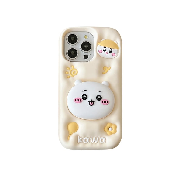 For iPhone 16 15 14 13 12 Pro Max Cartoon Cute Chiikawa Phone Case Anti-drop Soft Cover