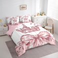 thumbnail image 4 of Manfei Pink Princess Crown 7-Piece Twin Bedding Sets for Girls, Vintage Flower Bowknot Bedding Comforter Set, Chic Ribbon Reversible Sheet Sets, Lightweight Room Decor, 4 of 8