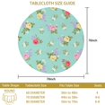thumbnail image 3 of Pioneer Flower Floral Print Pattern Round Tablecloth 60 X 60 Inch, Wrinkle Resistant Wipeable Table Cloth for Kitchen Dining Picnic Patio Party, 3 of 6