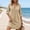 Khaki, variant on Makaor Summer Casual Dresses for Women Shift Button Mini Dresses Plus Size 3/4 Sleeve Dress Solid Collared Travel Dress Khaki 2XL