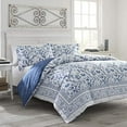 thumbnail image 3 of Laura Ashley Charlotte 3-Piece Full/Queen Duvet Cover Set in Blue, 3 of 3