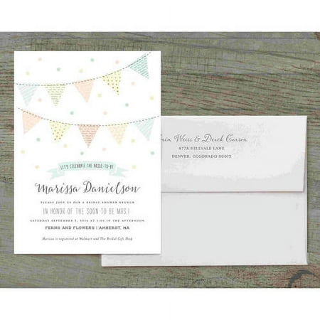 Bridal Celebration Banner Deluxe Bridal Shower Invitation