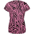 thumbnail image 2 of Zebra Print Pink All Over Womens T-Shirt - Small, 2 of 2