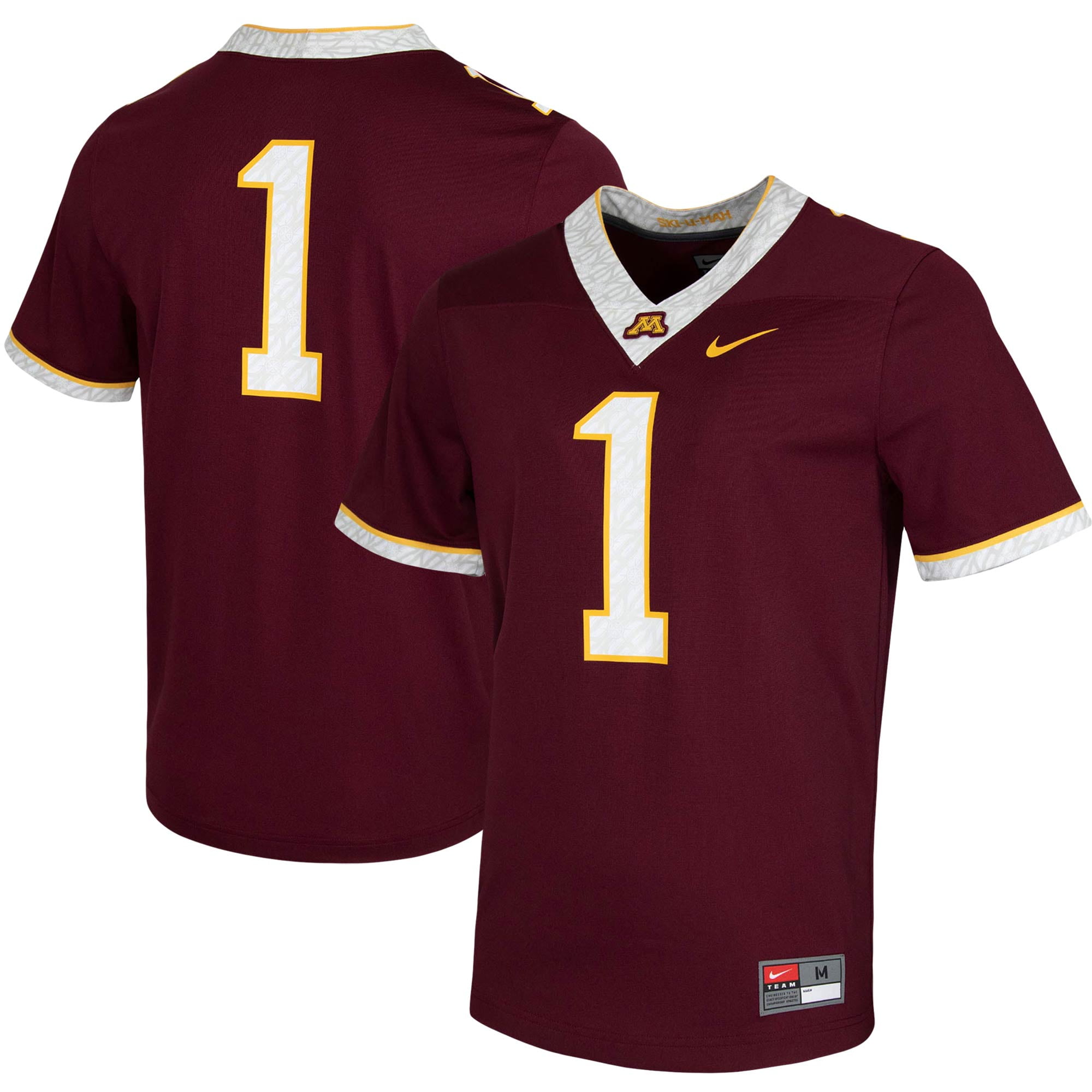 #1 Minnesota Golden Gophers Nike Untouchable Game Jersey - Maroon