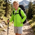 thumbnail image 4 of Cethrio Boys Sun Protection Jackets, Lightweight Long Sleeve Summer Full Zip Kids Rash Guard Outerwear with Hood Green Size 6, 4 of 4