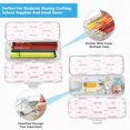 thumbnail image 5 of Plastic Pencil Box Large Capacity Pencil Boxes Clear Boxes with Snap-Tight Lid Stylish Office Supplies Storage Organizer Box Pink Butterfly Knot and Flowers, 5 of 7